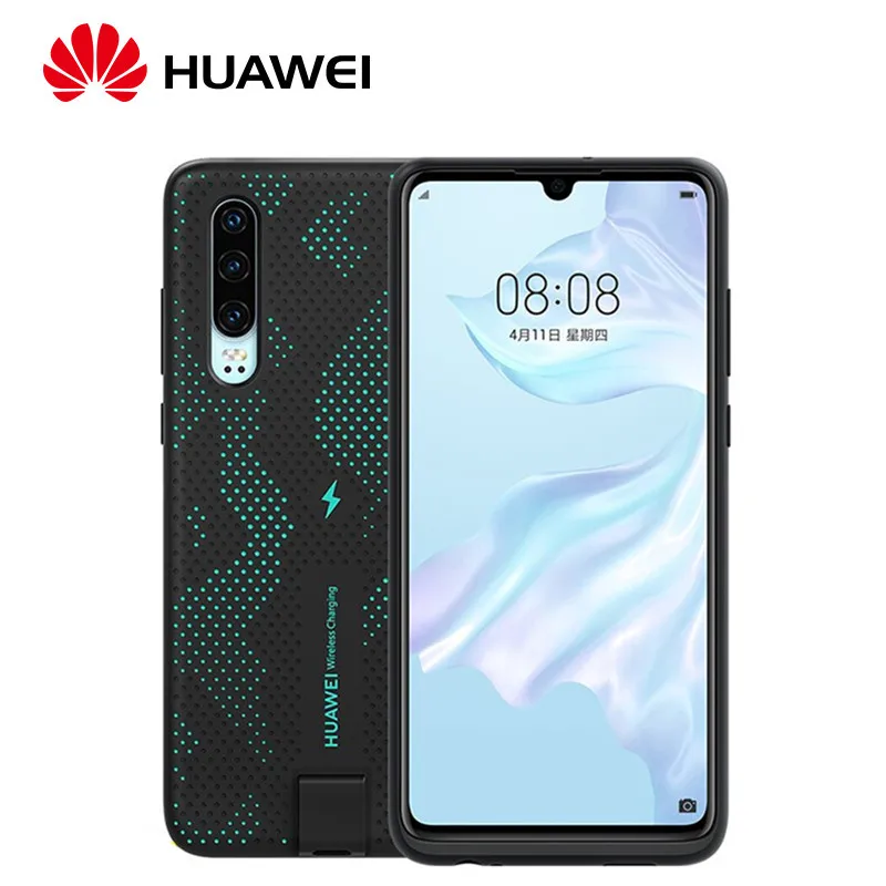 Оригинальный чехол для Huawei P30 с беспроводной зарядкой TUV Qi 10 Вт (макс.) Магнитная Задняя крышка поддерживает автомобильное крепление (только чехол)