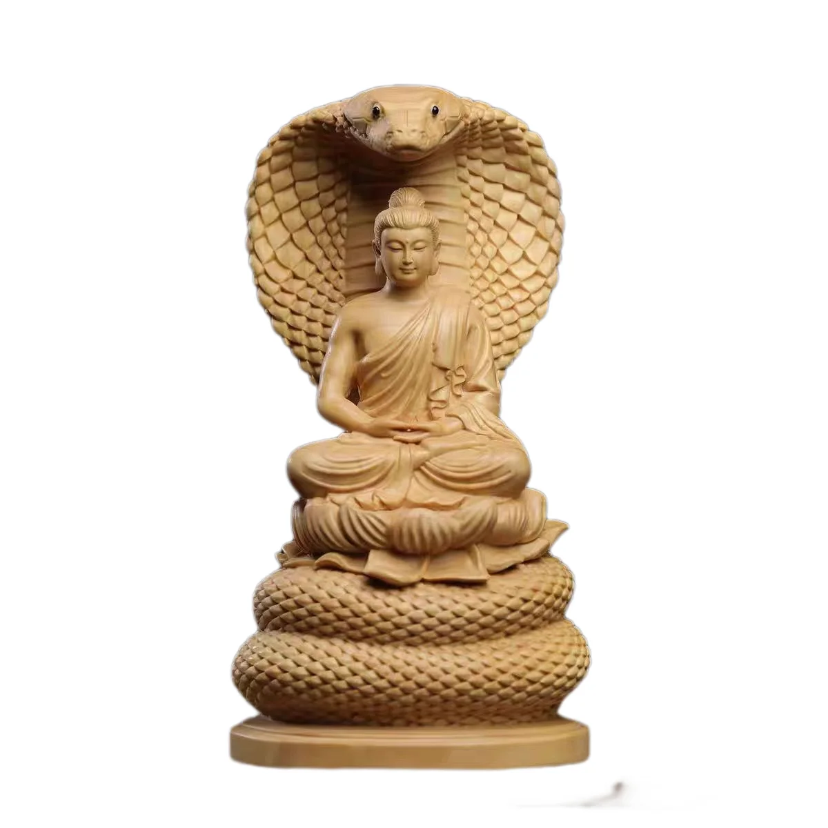 Новая статуэтка Будды питона с резьбой по дереву искусственное эстетическое