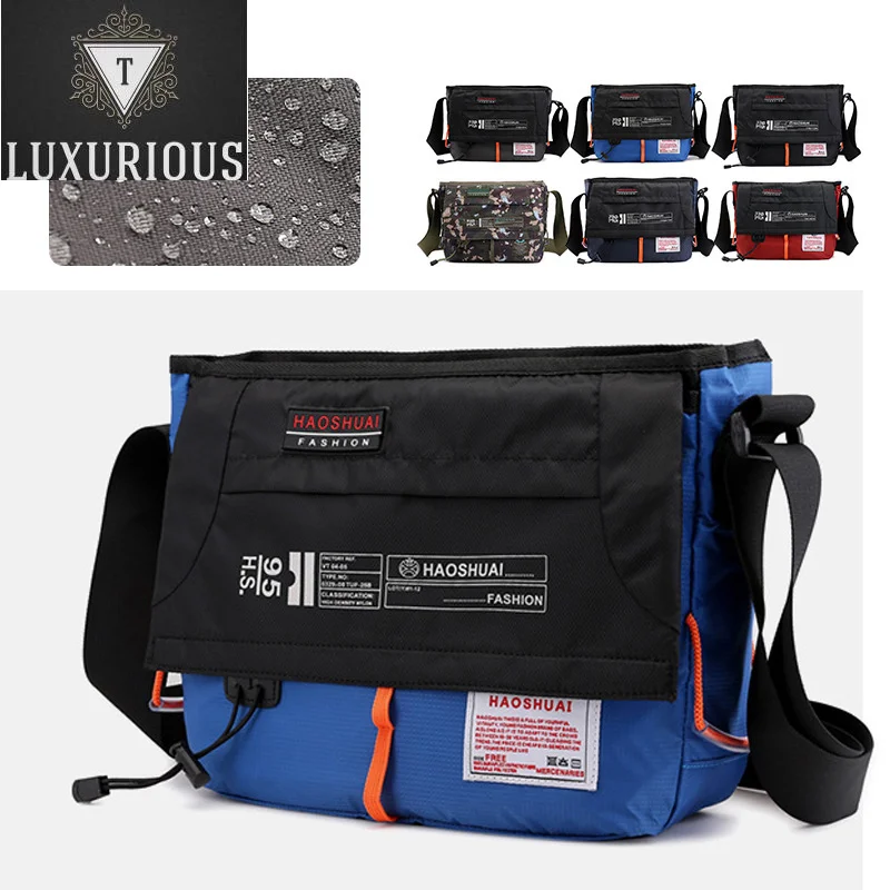

High Quality Nylon Men Single Shoulder Cross Body Laptop Bag Multi-Capacity Unisex Male Briefcase Military Messenger Bags