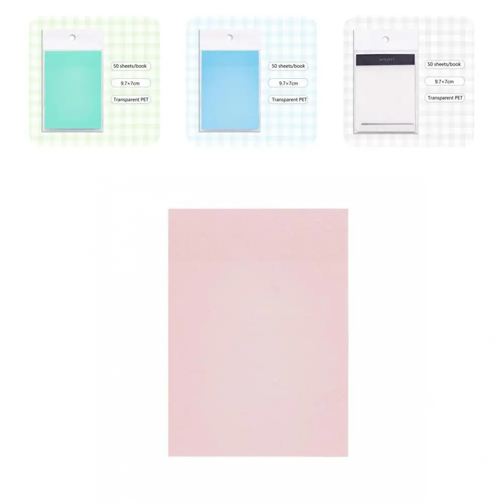 

6 Colors 50 Sheets Popular Easy Post Management Memo Pad Eco-friendly Sticky Paper Soft Touch for Home