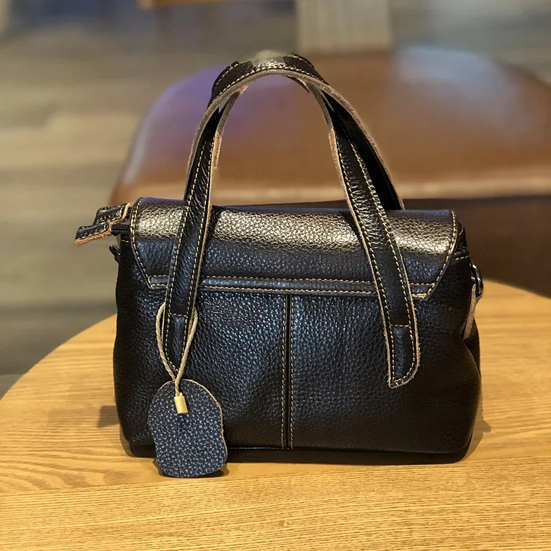 [Премиум] Сумки на плечо из натуральной яловой кожи среднего размера для женщин