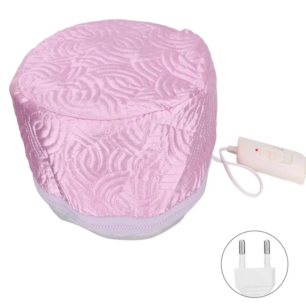 

220V Detachable Electric Hair Steamer Cap Temperature Control Heating Cap Hair Caring Tool EU