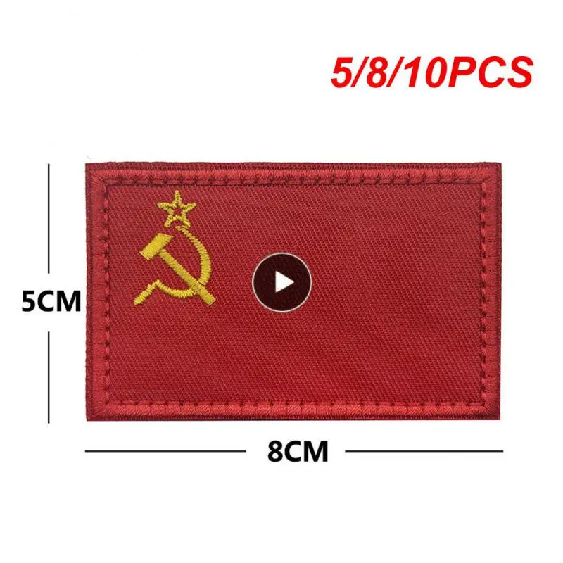 

5/8/10PCS Red Army Victory Moral Cloth Sticker Precision Embroidery High Quality Materials Armband Application