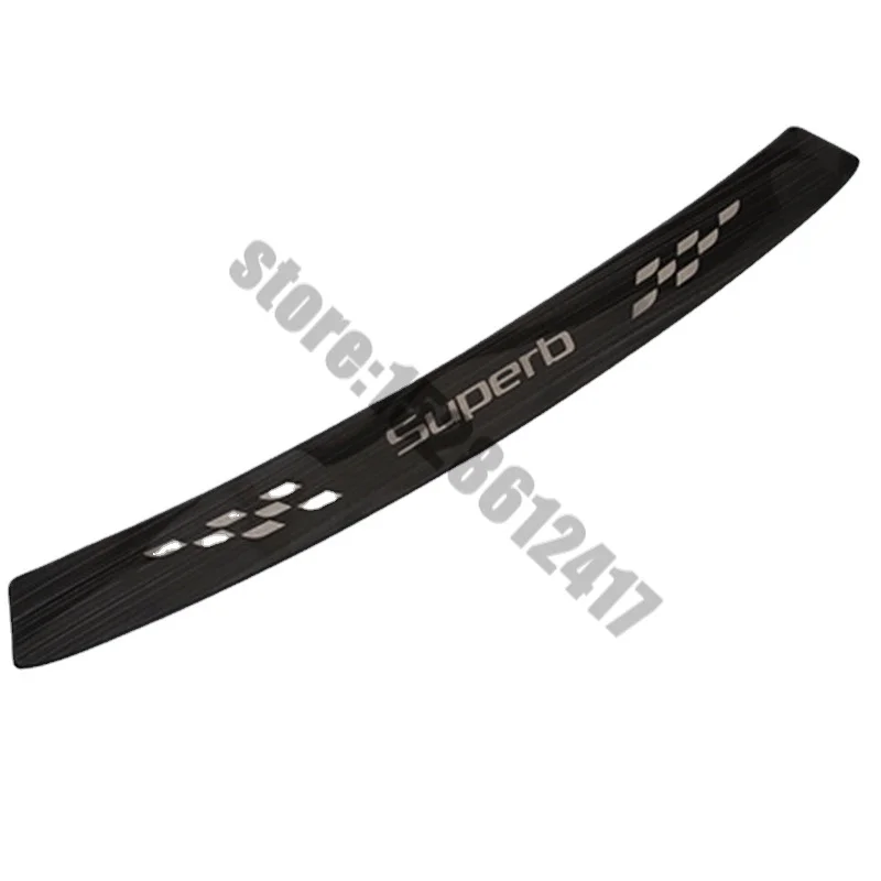 

rear styling For 2016- 2019 Skoda superb Car-covers Stainless Steel car external Rear Bumper Protector Sill Car styling