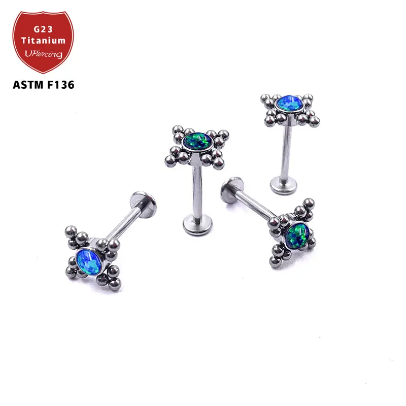 

One Piece G23 ASTM F136 Titanium Cartilage Trauma Cochlear Spiral Puncture Labret Lip Nose Ring Piercing Jewelry For Women