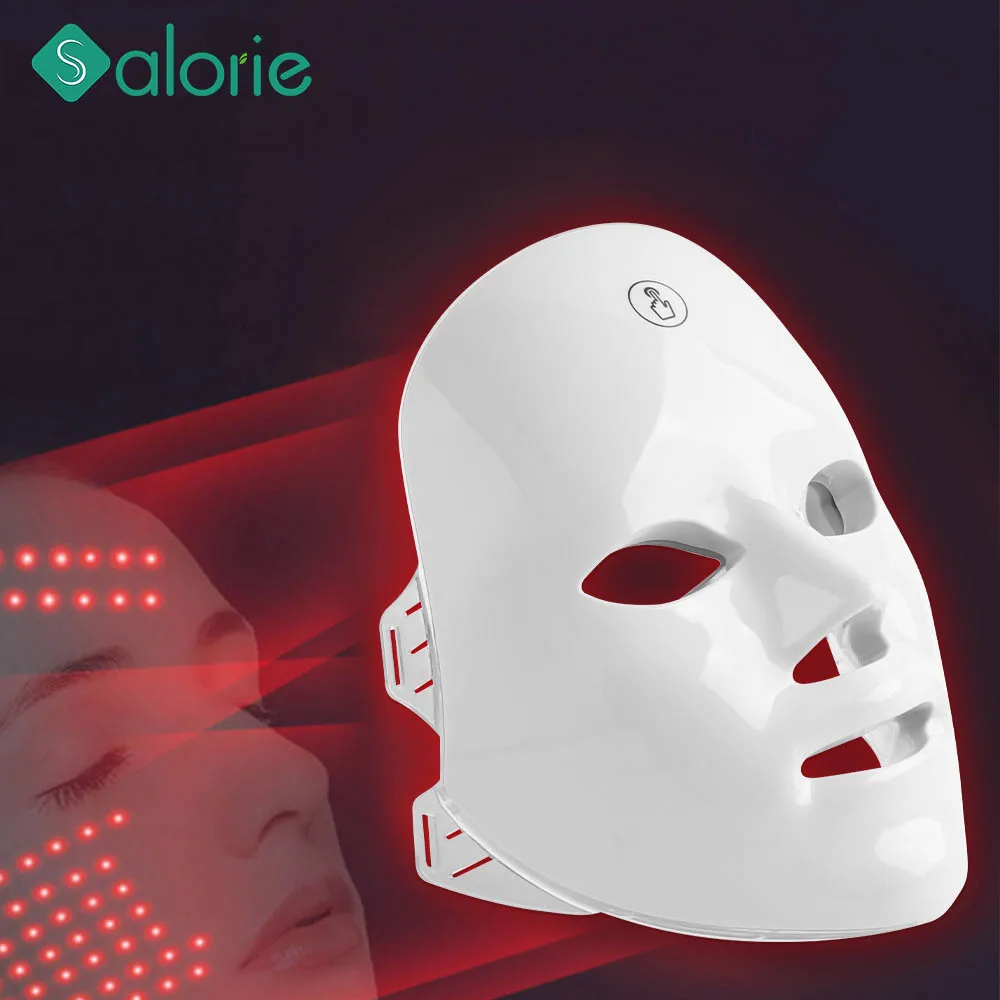 

7 Colors Led Facial Mask Led Korean Photon Therapy Face Mask Machine Light Therapy Acne Mask Neck Beauty Led Mask Rechargeable
