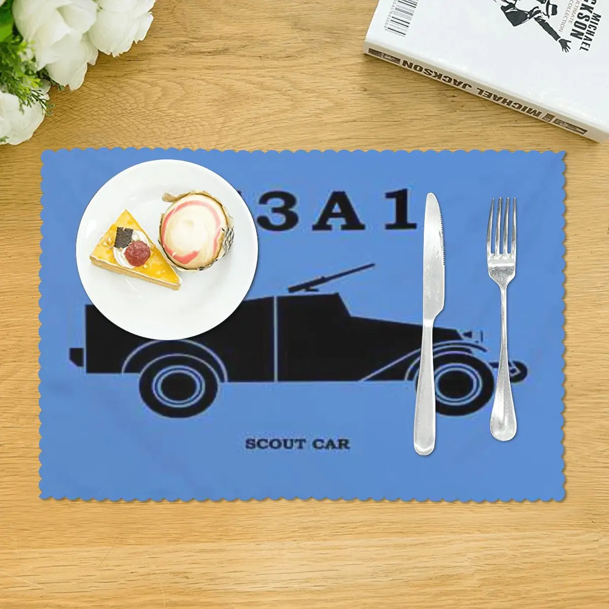 Прозрачная обеденная тарелка M3a1 Scout Car Mark Rogan, четыре листа, кухонные принадлежности для украшения кухни