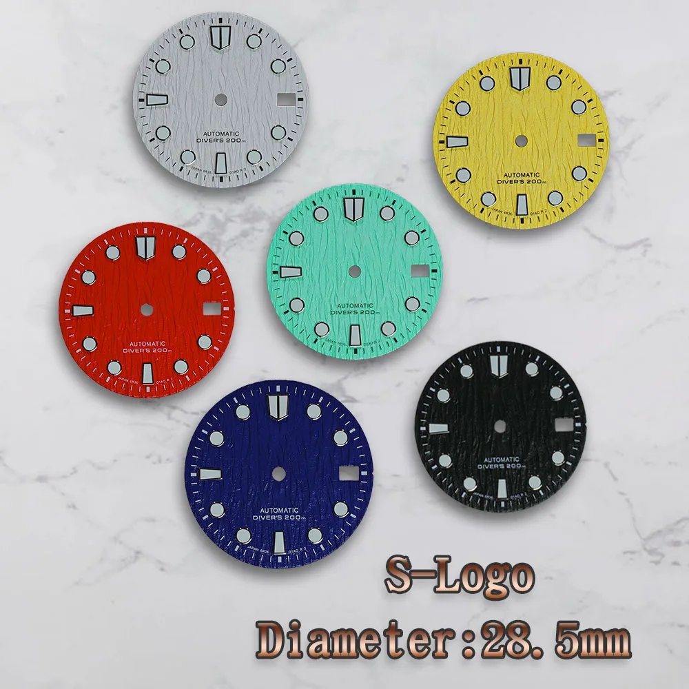 Высокое качество 28 5 мм для NH35/NH36/7S/4R механизм зеленый светящийся аксессуар часов S