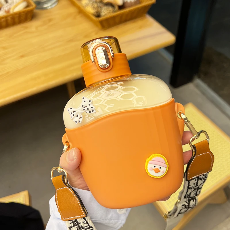 

Fitness Motivational Drinking Childrens Water Bottle Kawaii Jug Gym Coffee Baby Cute Water Bottle with Straw Gourde Drinkware