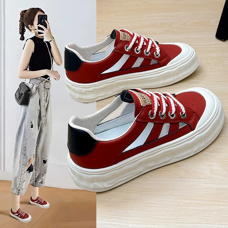 Platform Women Casual Shoes Fashion Girls White Sneakers Mesh Breathable Summer Ladies Walking Shoes 2023 New Flat Shoes