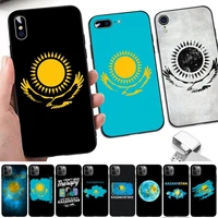 kazakhstan flag phone case for iphone 11 12 13 mini pro xs max 8 7 6 6s plus x 5s se 2020 xr case