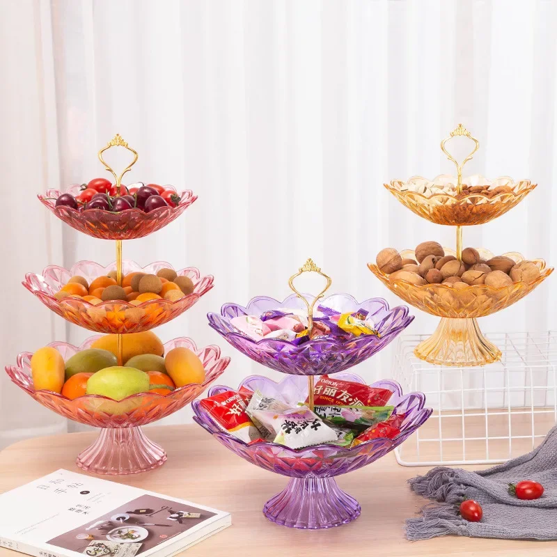 2/3 яруса пластиковая тарелка фруктовые миски декоративные вечерние десерты