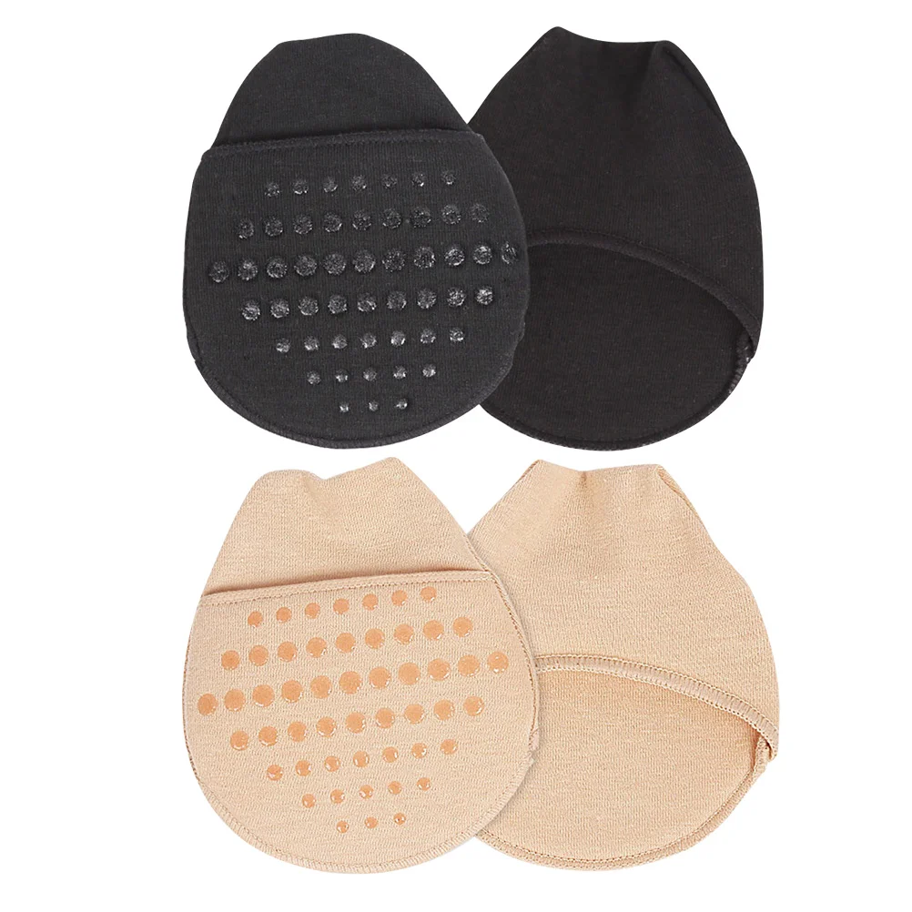2 Pair Seamless Tops Forefoot Pads Half Liner Socks High Heel Grips Invisible Socks High Heel Cushions