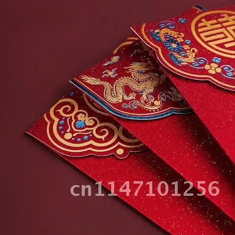 5/10 шт. бронзовый красный конверт с кисточкой 2022 Новый год карман весенний