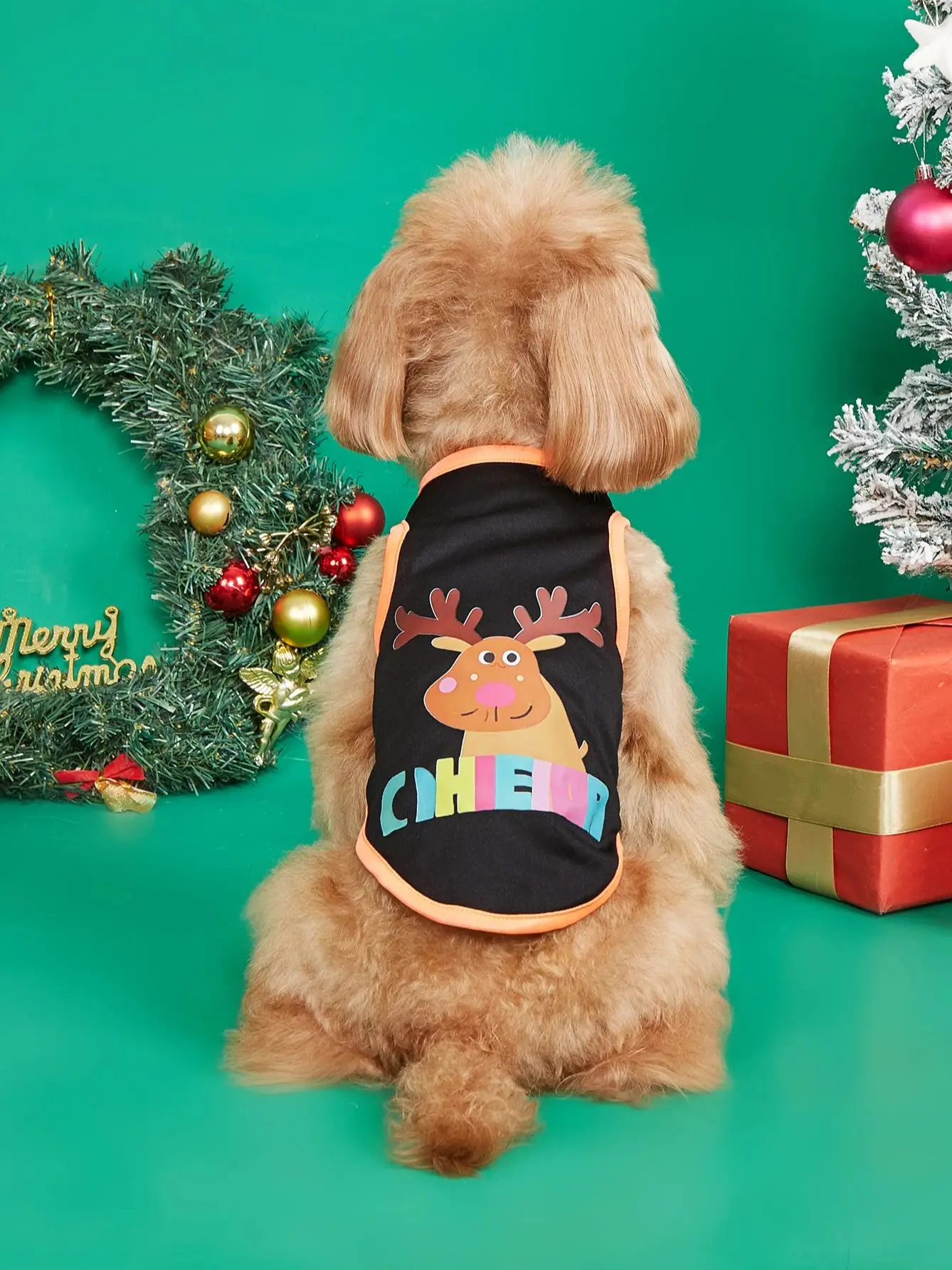 Черный Рождественский Жилет Для Домашних Животных. Подходит Маленьких Средних И