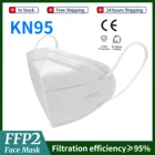 Маски KN95 для взрослых белые FFP2 ce сертифицированные mascarillas fpp2 безопасная дышащая маска ffp2 многоразовая маска для рта kn95 маска