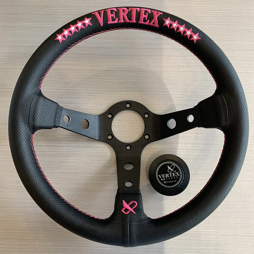 Tiypeor VERTEX новый цвет розовый 13 дюймов 330 мм JDM гоночный перфорированный кожаный