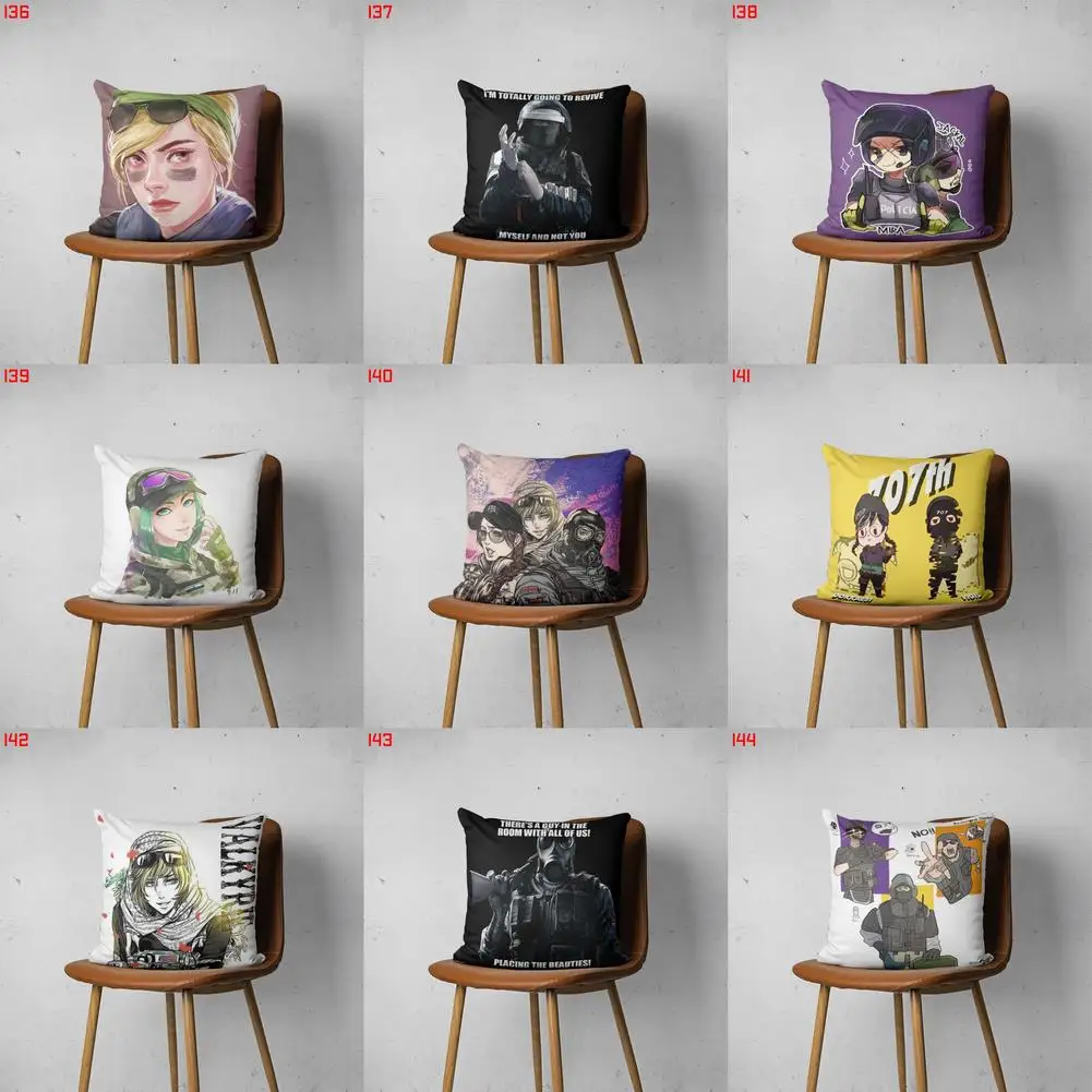 

SIX SIEGE 136 144 Customizable Bedroom Bed Sofa Hotel Car Lumbar Pillow Fashion Decorative Cover