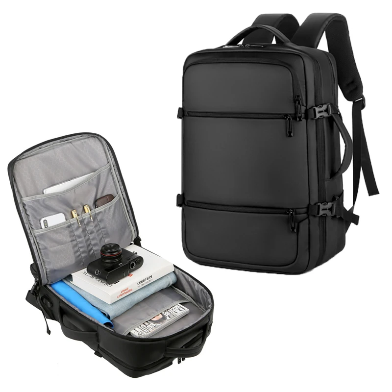 

Рюкзак для ноутбука 15,6 дюйма, водонепроницаемый нейлоновый рюкзак для ноутбука, Мужской многофункциональный Расширяемый Рюкзак с USB-зарядкой, деловые дорожные рюкзаки