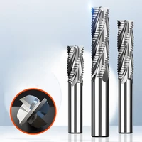 1pcs roughing end mill hss metal 4 flutes cnc milling cutter tool engraving machine router bit tool for steel