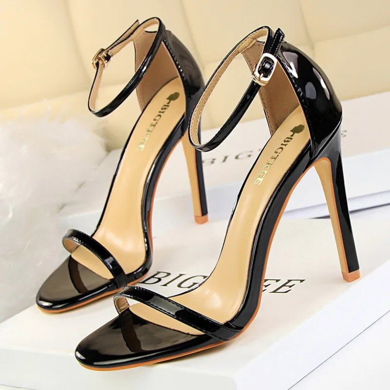 

BIGTREE Shoes 2022 New Open Toe Women Sandals Summer Heeled Sandals Sexy High Heels Fashion Ladies Sandals Stilettos 11 cm 8 cm