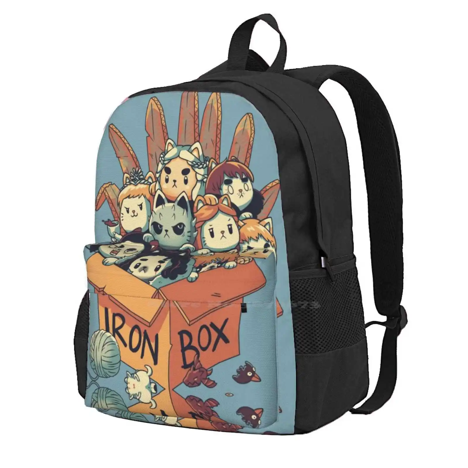 Throne Box. Hot Sale Backpack Fashion Bags Game Of Boxes Fantasy Cats Kawaii Animals Cute