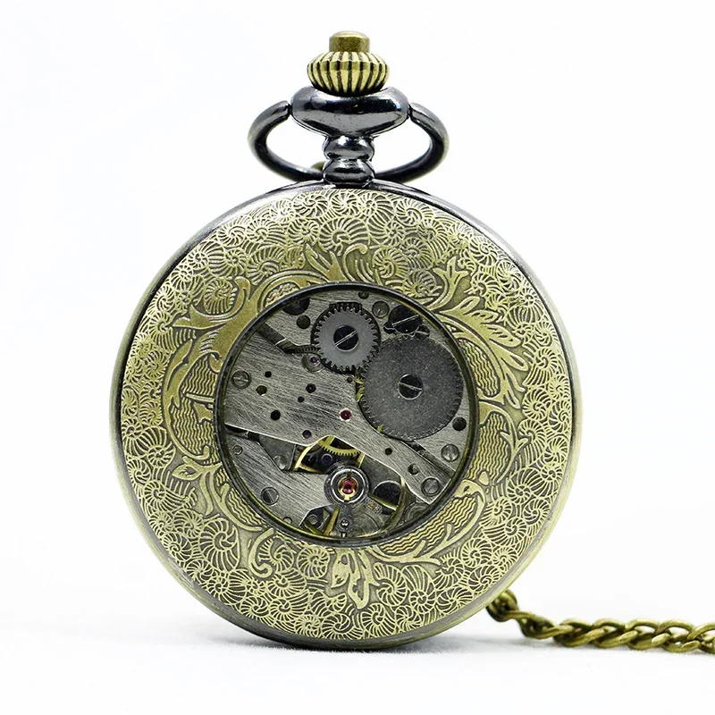 Изысканные полые винтажные карманные часы механическая модная цепочка мужское и