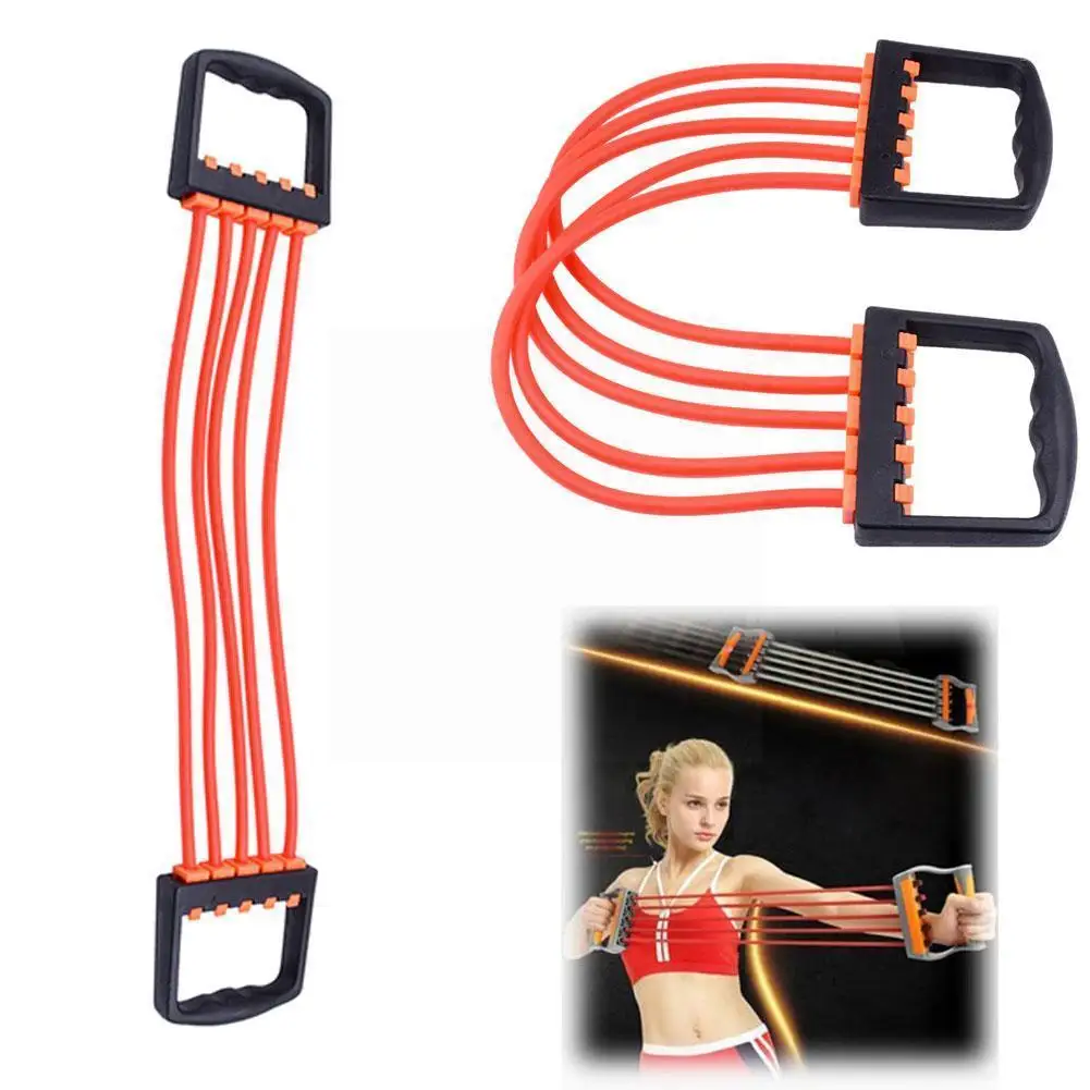 

Профессиональный Эспандер для груди, прочный съемный латексный экспандер для упражнений на пружине, тренажер для фитнеса 5 R6S0