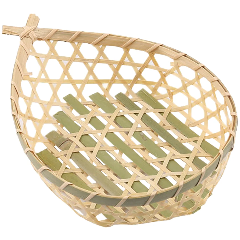 

Basket Serving Fruit Tray Bread Wovenbamboo Storage Snack Wicker Baskets Deli Candy Bowl Bowls Dried Holders Oval Home Cake Tea