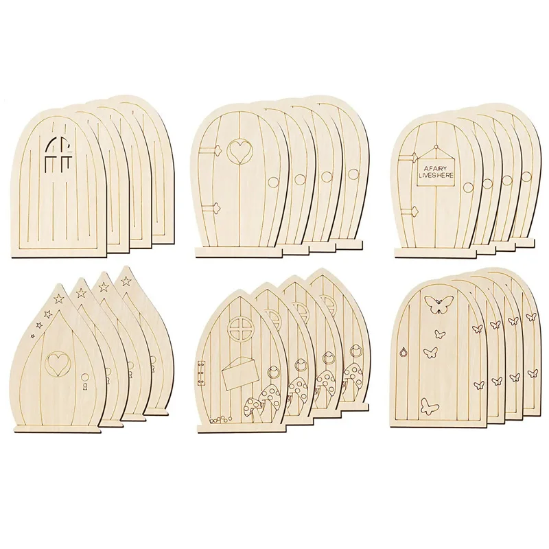 Home Garden Decoration Small Blank Wood Slices 10pcs