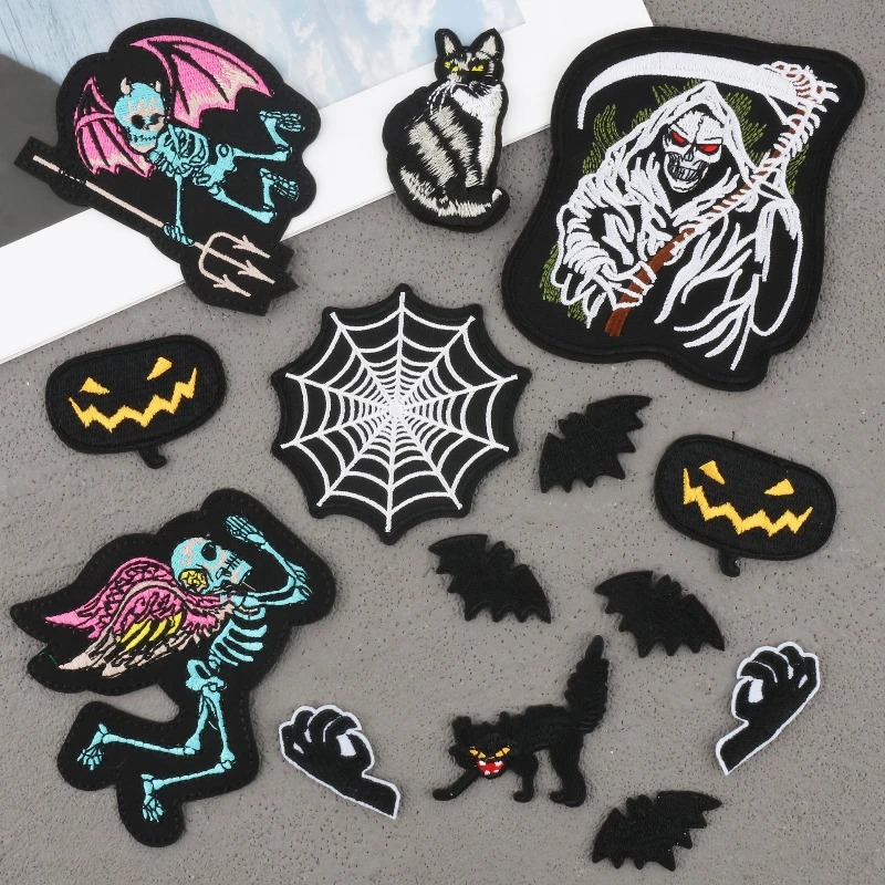 14 шт. патчи для одежды с вышивкой летучая мышь