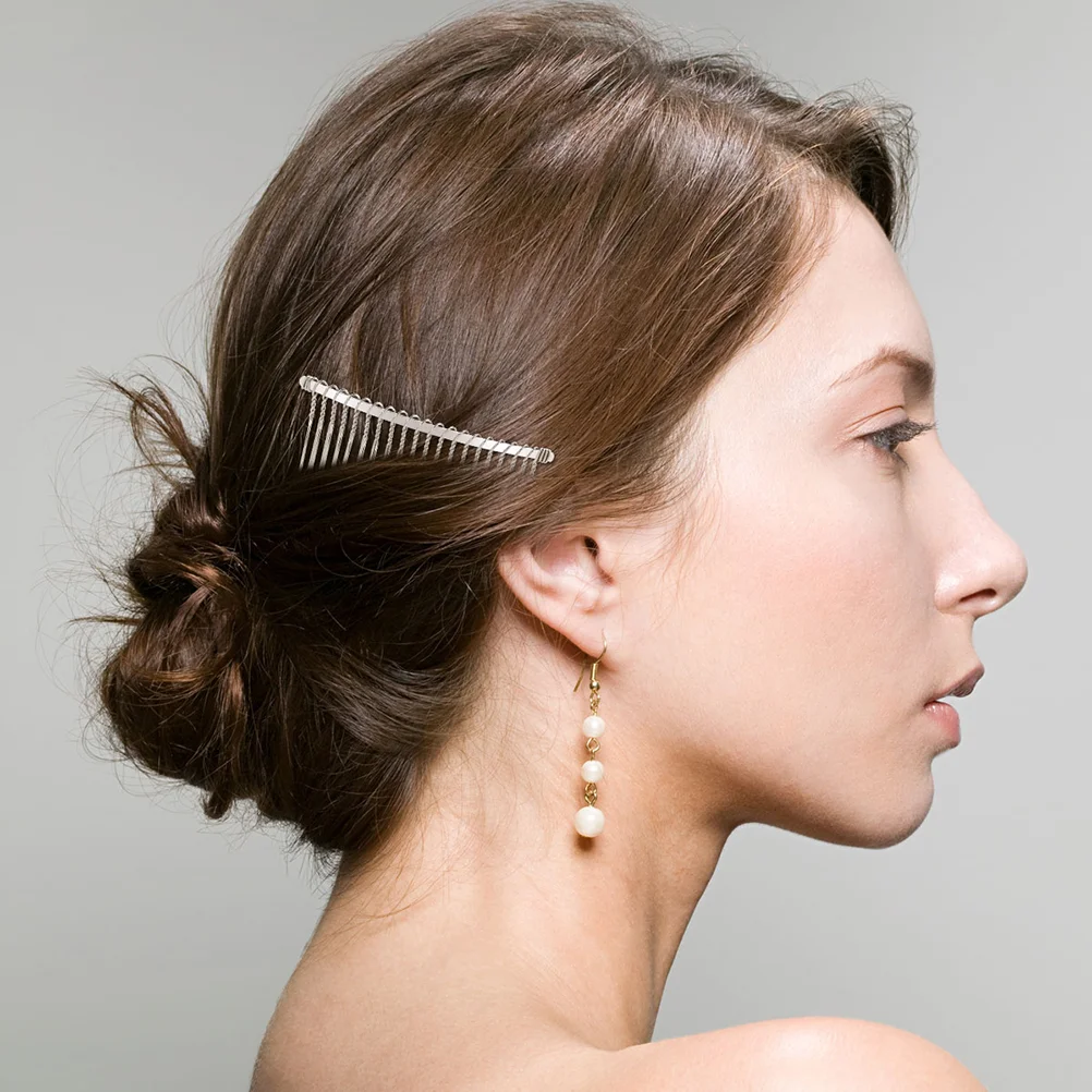 

Hair Comb Sidecombs Metal Women Bridal Slide Pin Clip Teeth Clips Insertplain French Womens Vintage Slides