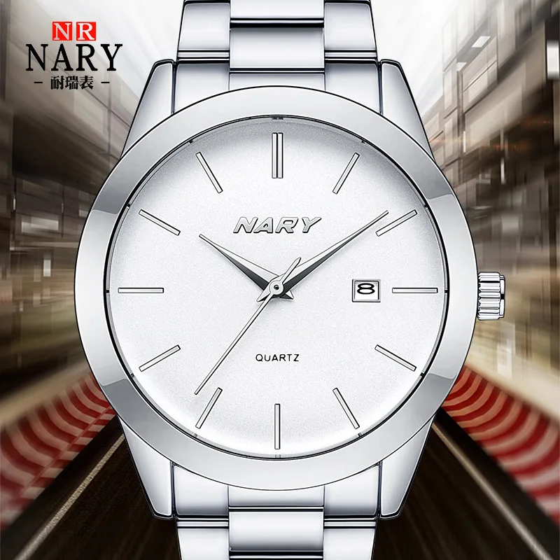 

NARY Men Waterproof Watch Business Casual Calendar Quartz Wristwatches Relogios Masculinos De Luxo Original Mens Warches