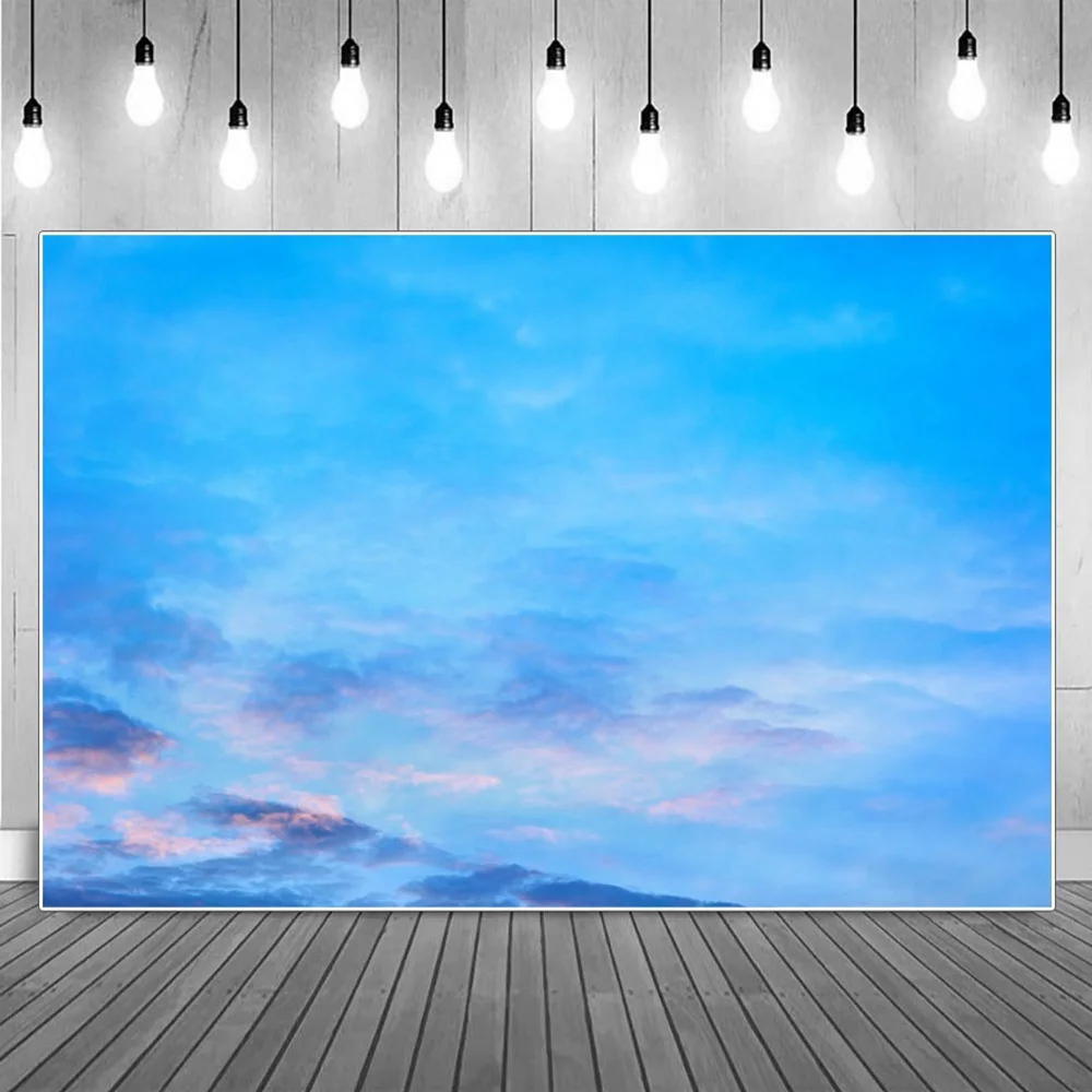 

Universal Blue Sky Thick Sunset Clouds Party Decoration Photography Backdrops Red Natural Scenery Look Down Birthday Backgrounds