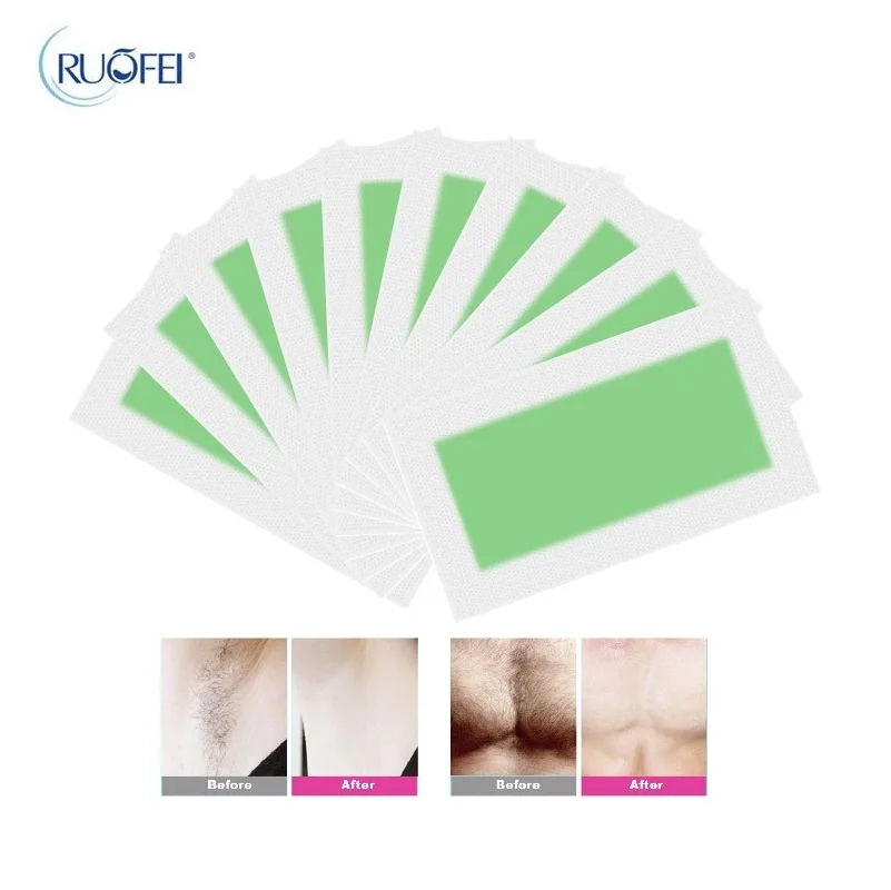 

10pcs=5sheets New Removal Depilatory Nonwoven Epilator Wax Strip Paper Pad Patch Waxing For Face / Legs / Bikini