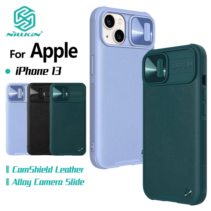 

Nillkin Case For iPhone 13 Pro Max CamShield Plain Leather With Alloy Privacy Protection Camera Slide Phone Back Cover APPLE