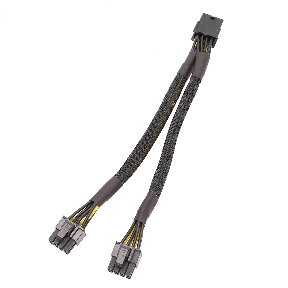 

Адаптер питания GPU PCIe 8-контактный «мама»-двойной 2X 8-контактный (6 + 2) «папа» PCI Express, Плетеный Y-разветвитель, Удлинительный кабель, 20 см