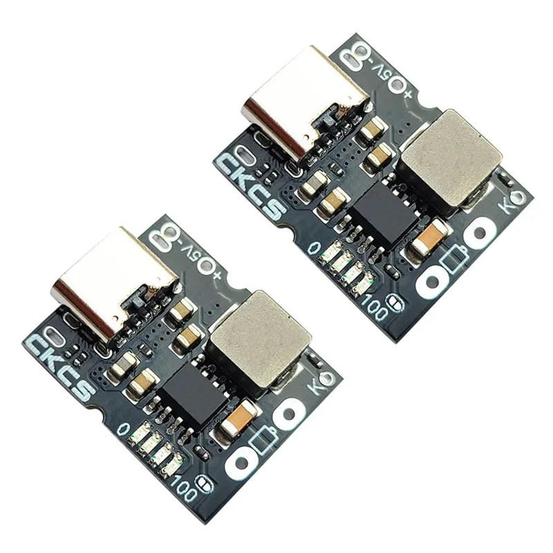 

2X CKCS Type-C USB 5V 2A 1S Single String Lithium Battery Charge Discharge Module Charging Board Boost Converter POWER