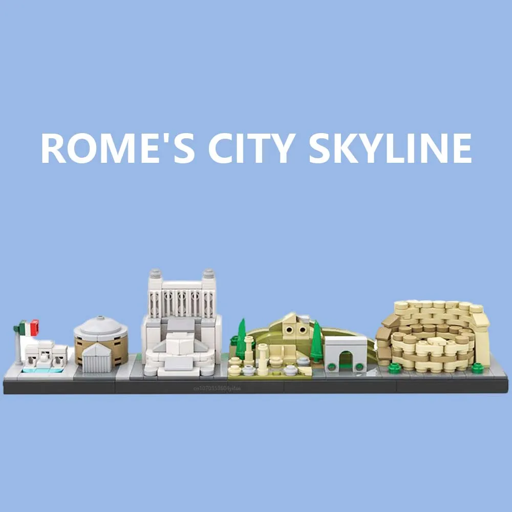 

373 шт., детские игрушки, микро строительные блоки в Риме, Skyline, образовательные городские лего, строительные блоки Lego, набор архитектурных бло...