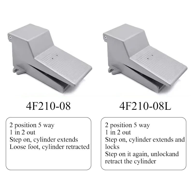 Фото Пневматический ножной клапан 4F210-08 FV320 FV420 4F210-08L/G, ножной переключатель, пневматический направляющий клапан для цилиндров, инструмент для управления потоком воздуха №5