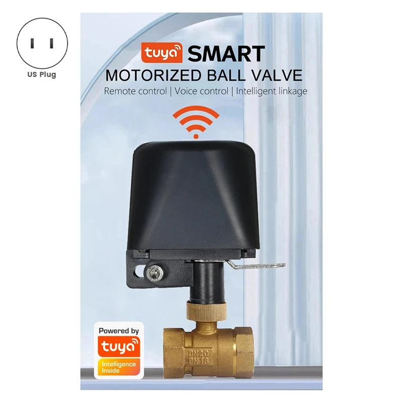 Умный Wi-Fi водяной клапан Tuya Zigbee обратный для остановки газа и воды DN15