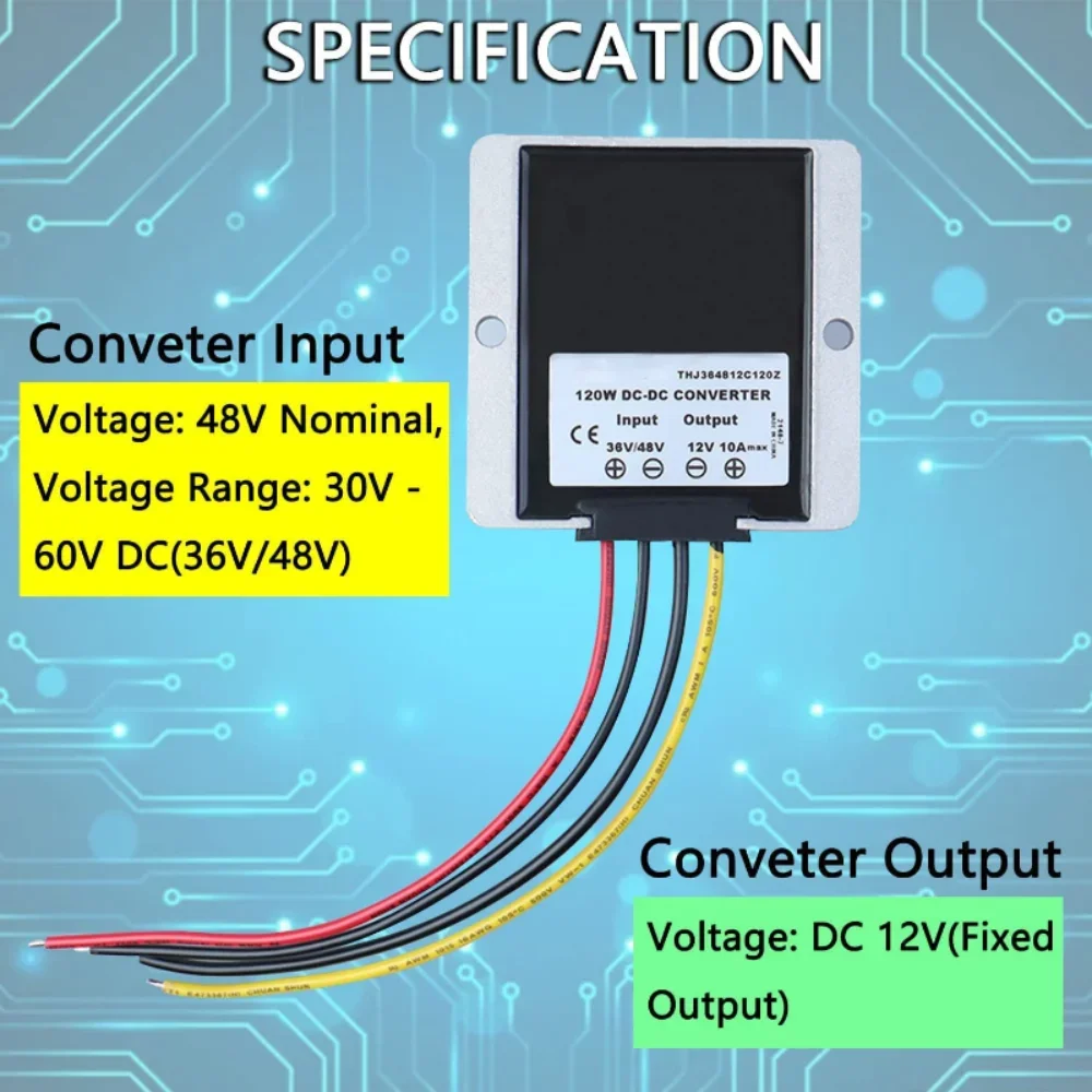 Трансформатор напряжения DC 48 в 36 В до 12 в 10 А | AliExpress
