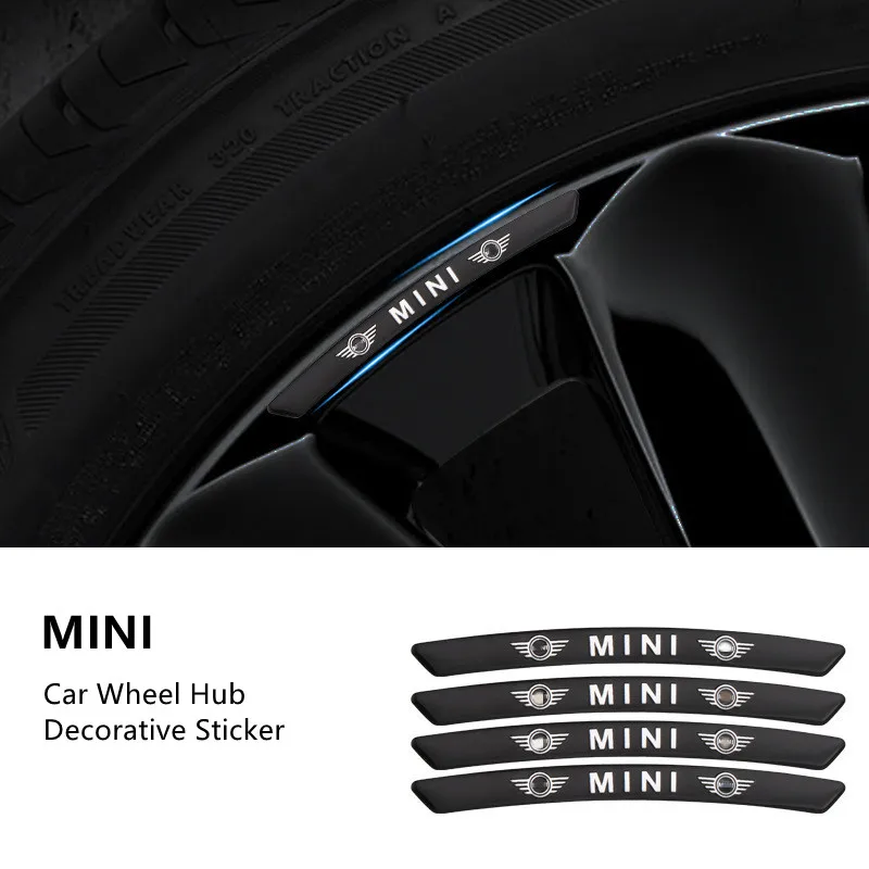 

Наклейки на обод автомобильного колеса, наклейки против царапин для MINI Cooper F54/F55/F56/F57/F60/R55/R56/R57/R58/R59/R60/R61, черные