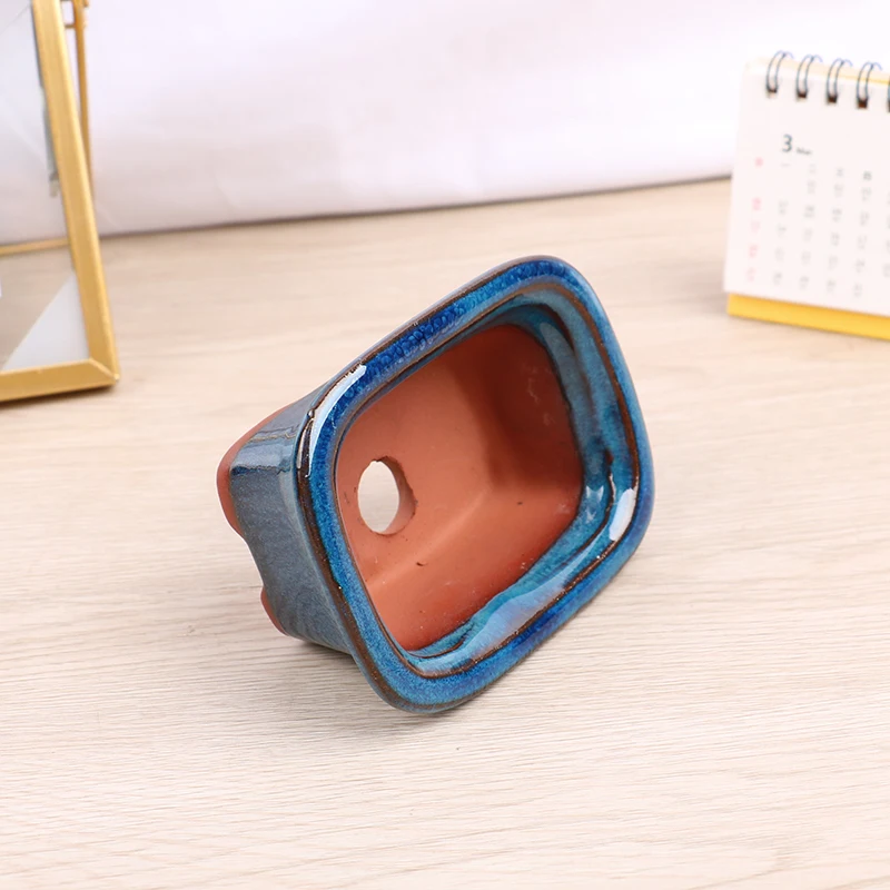 Цветочный горшок для бонсай в китайском стиле с вентиляцией и фиолетовыми