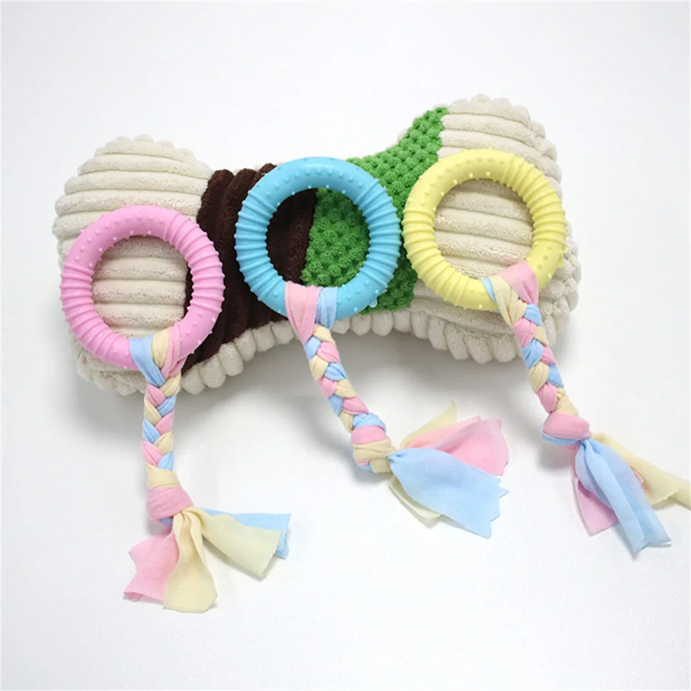 

Teeth Cleaning Toy Tpr For Small Meduim Funny Interactive Fashion Teeth Cleaning Supplies Dog Toy Blue/pink/yellow Knot Toys