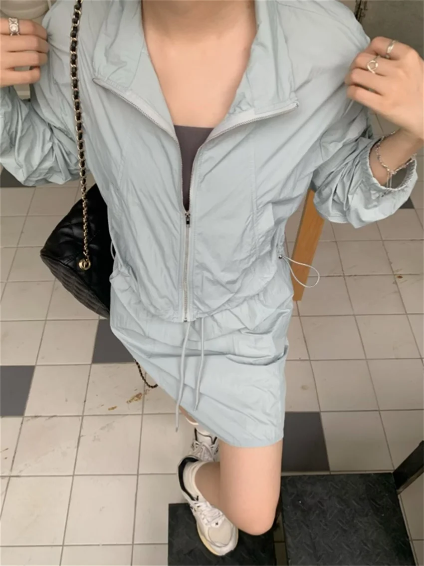 Женские дорожные повседневные Костюмы PLAMTEE 2024 Модные свободные солнцезащитные