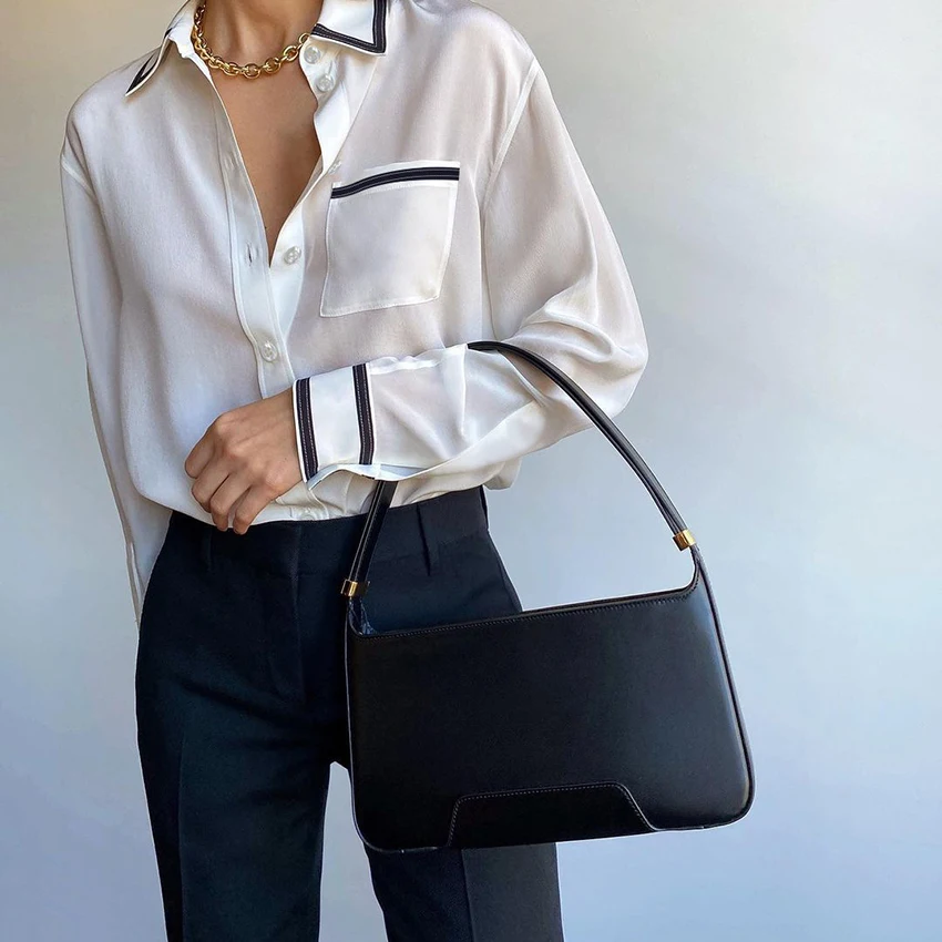 

2022 New Chic Women Shirts Long Sleeve Solid Turn Down Collar Elegant Office Top Ladies Workwear White Blouses Female Clothing