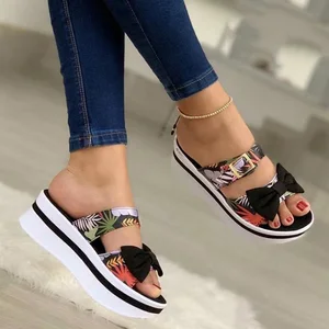 Women Shoes 2022 New Sandals Open Toe Shoes For Women Solid Color Ladies Shoes Casual Beach Wedge Sa