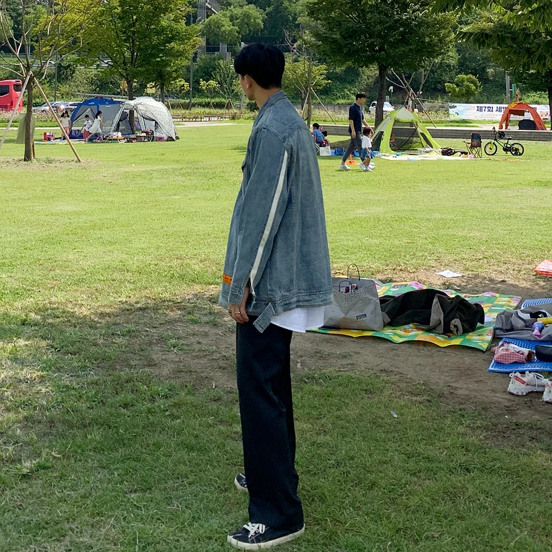 куртка мужская джинсовая мужкая Винтажная для мужчин уличная одежда модные