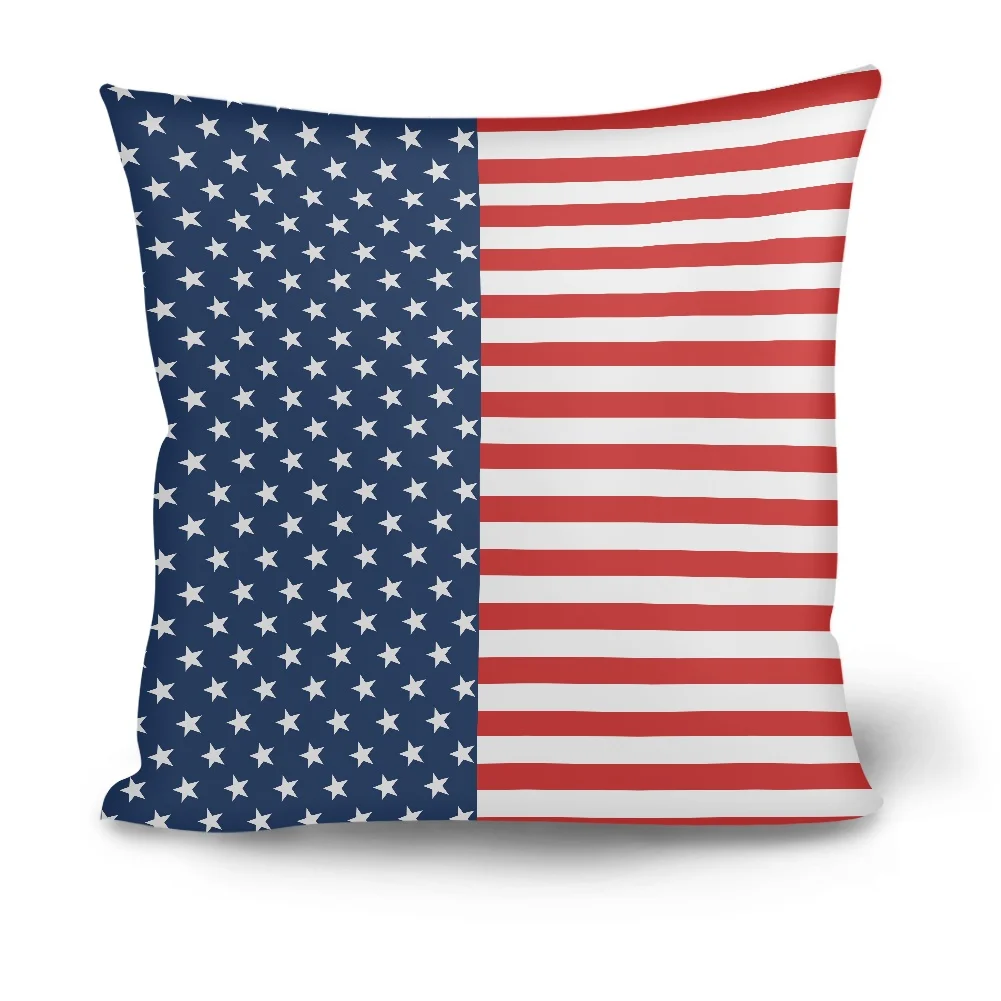 

Чехол для диванной подушки Upetstory с принтом американского флага, домашняя декоративная квадратная подушка на автомобильное сиденье 4 июля, Ч...